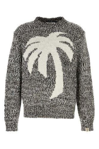 Embroidered Wool Blend Sweater - Palm Angels - Modalova