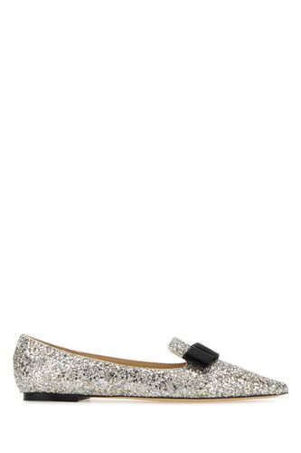 Embellished Fabric And Leather Gala Ballerinas - Jimmy Choo - Modalova