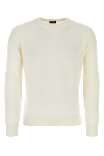 Zegna Ivory Cashmere Sweater - Zegna - Modalova