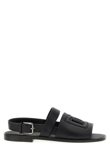 Logo Leather Sandals - Dolce & Gabbana - Modalova