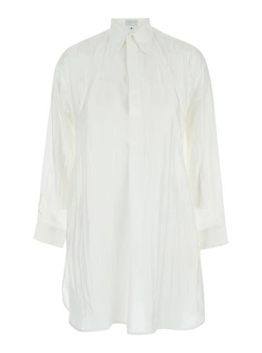 Maxi Shirt With Wrinkled Effect In Silk Woman - The Rose Ibiza - Modalova