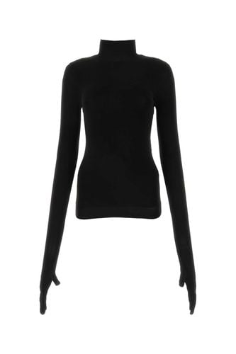 Black Stretch Nylon Sweater - Balenciaga - Modalova
