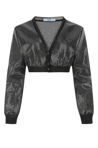 Prada Black Sequins Cardigan - Prada - Modalova