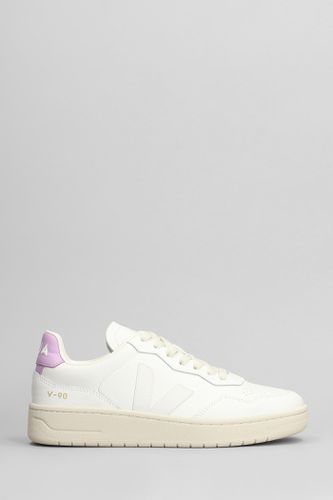 Veja V-90 Sneakers In White Leather - Veja - Modalova