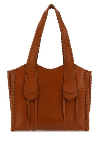 Leather Medium Mony Shopping Bag - Chloé - Modalova