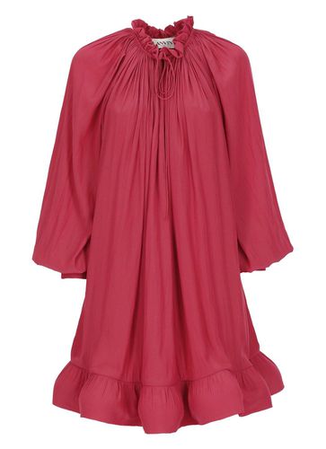 Charmeuse Ruffle Detailed Mini Dress - Lanvin - Modalova