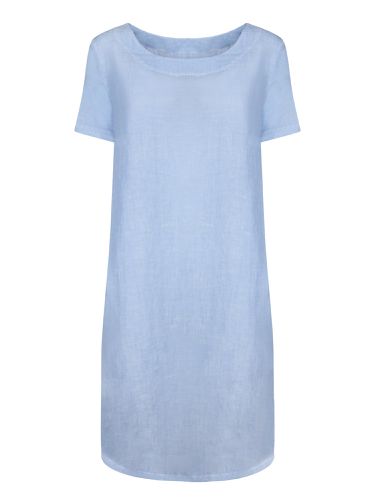 Lino Long Blue Linen Dress - 120% Lino - Modalova