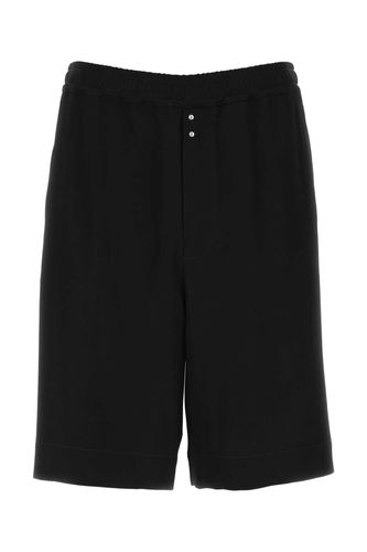 Black Wool Blend Bermuda Shorts - MM6 Maison Margiela - Modalova