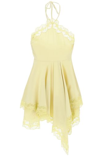 Asymmetric Satin Dress With Lace Detail - Stella McCartney - Modalova