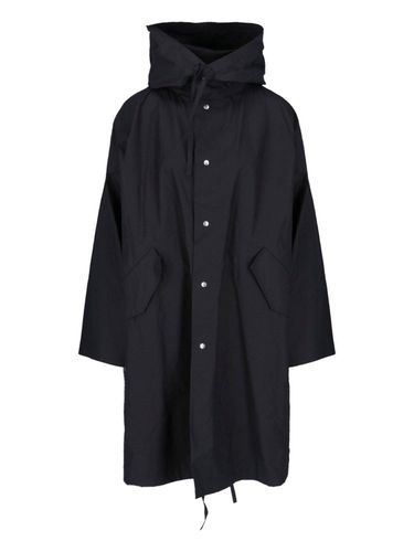 Logo Printed Drawstring Parka Coat - Jil Sander - Modalova