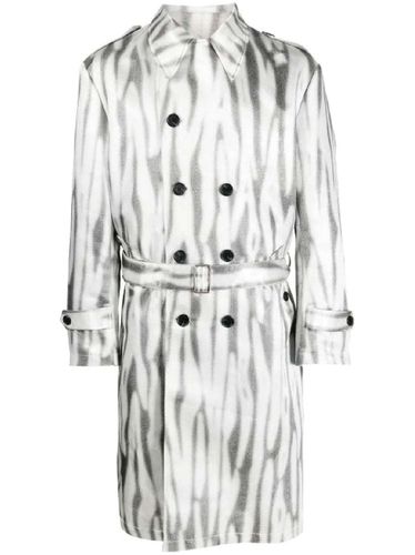 Double Breasted Trench With Allover Pattern - John Richmond - Modalova