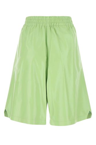 Pastel Green Leather Shorts - Bottega Veneta - Modalova