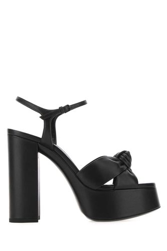 Black Leather Bianca 85 Sandals - Saint Laurent - Modalova