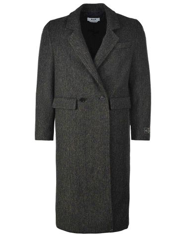 Msgm Coat In Wool Blend - MSGM - Modalova