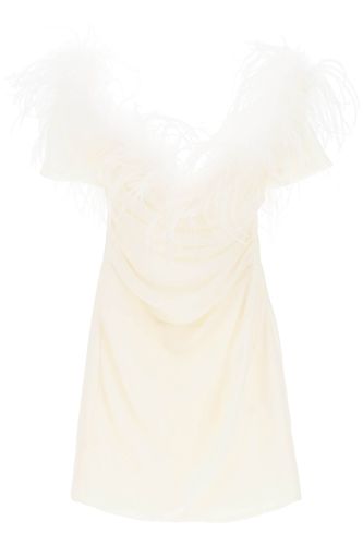Mini Dress In Poly Georgette With Feathers - Giuseppe di Morabito - Modalova