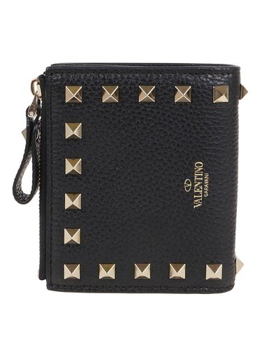 Garavani Rockstud Zipped Bi-fold Wallet - Valentino Garavani - Modalova