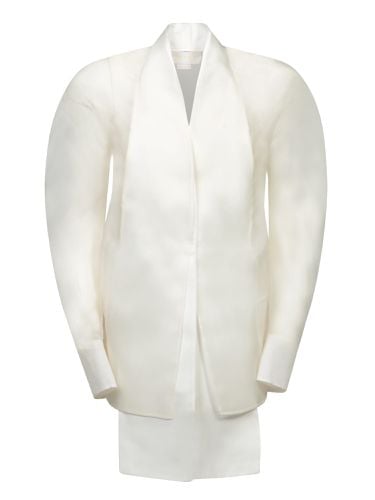 Genny White Silk Organza Shirt - Genny - Modalova