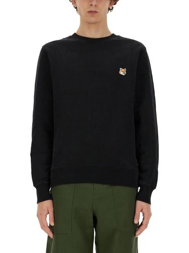 Sweatshirt With Fox Head Patch - Maison Kitsuné - Modalova