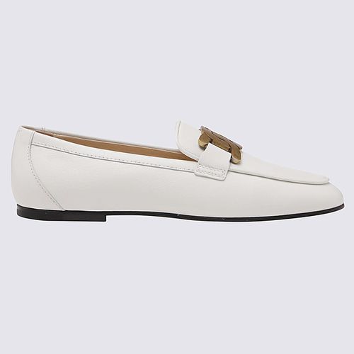 Tod's White Leather Loafers - Tod's - Modalova