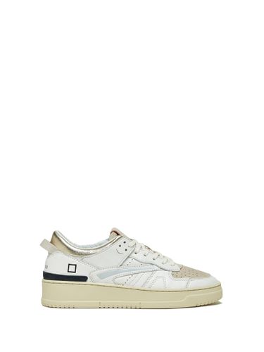 D. A.T. E. Womens Torneo White Gold Leather Sneaker - D.A.T.E. - Modalova