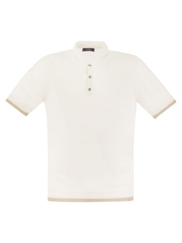 Peserico White Tricot Polo Shirt - Peserico - Modalova