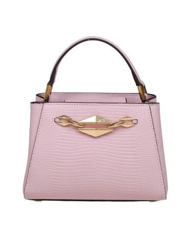Diamond Link Handbag In Pink Leather - Jimmy Choo - Modalova