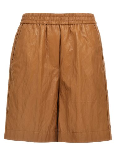 Leather-effect Bermuda Shorts - nude - Modalova