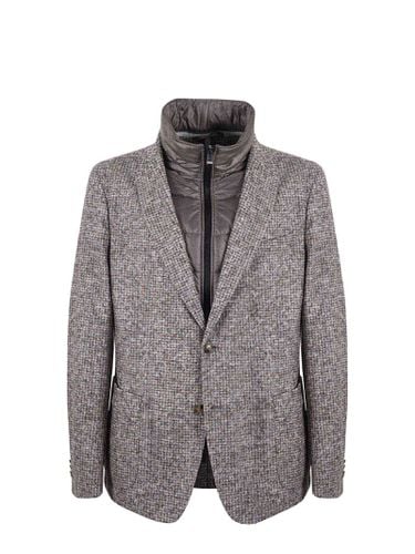 Jacket In Wool And Cotton Jersey - Hugo Boss - Modalova