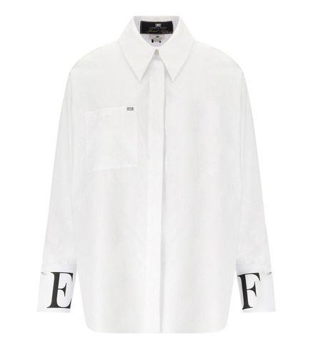 Logo Cuffs Poplin Shirt - Elisabetta Franchi - Modalova