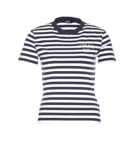 Versace Natural Stripe T-shirt - Versace - Modalova