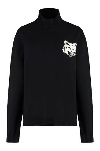 Wool Blend Turtleneck Sweater - Maison Kitsuné - Modalova