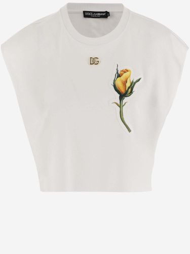 Dolce & Gabbana Cotton Crop T-shirt - Dolce & Gabbana - Modalova