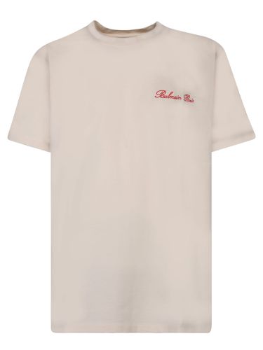 Balmain Western Print White T-shirt - Balmain - Modalova
