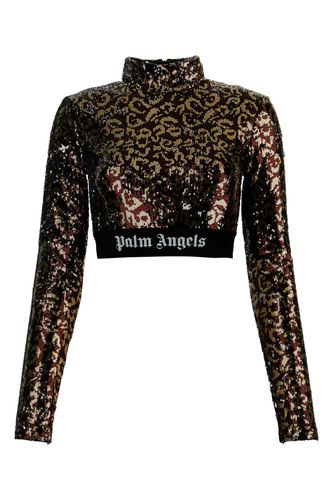 Embellished Polyester Top - Palm Angels - Modalova