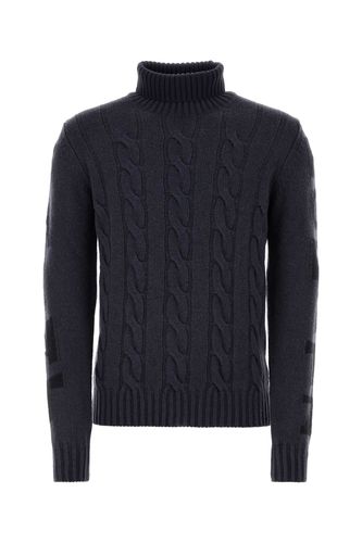 Dark Blue Wool Blend Fisherman Sweater - MC2 Saint Barth - Modalova