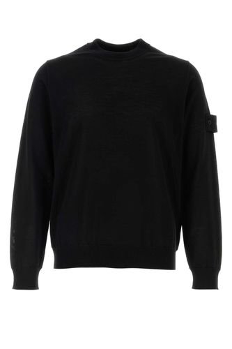 Stone Island Black Wool Sweater - Stone Island - Modalova