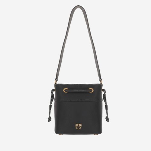 Leather Shoulder Bag With Logo - Pinko - Modalova