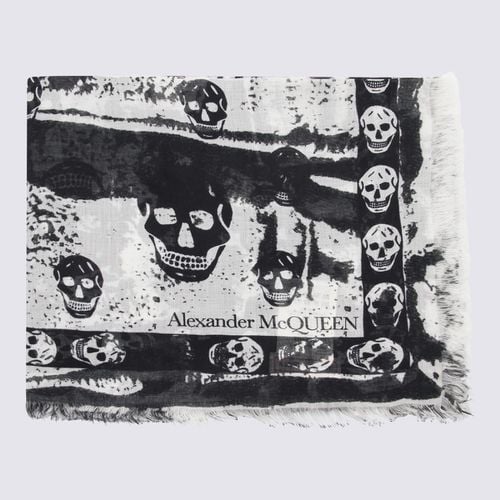 And Black Silk Blend Scarf - Alexander McQueen - Modalova