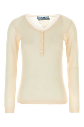 Skin Pink Cashmere Blend Sweater - Prada - Modalova