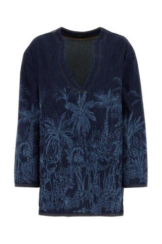 Denim Jungle Toile De Jouy Blouse - Alanui - Modalova