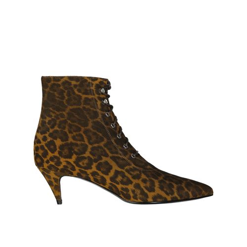 Kiki Lace-up Leopard-print Ankle Boots - Saint Laurent - Modalova