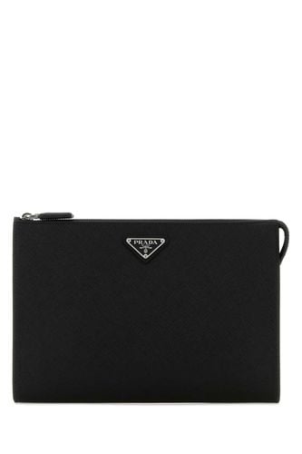 Prada Black Leather Pouch - Prada - Modalova