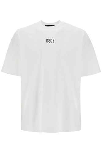 White Cotton T-shirt With Dsq2 Logo - Dsquared2 - Modalova