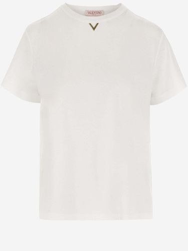 Valentino Cotton T-shirt With Logo - Valentino - Modalova