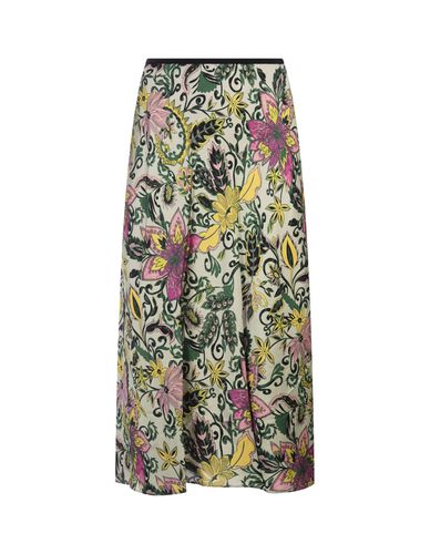 Dina Reversible Skirt In Garden Paisley Mint Green And Pink - Diane Von Furstenberg - Modalova
