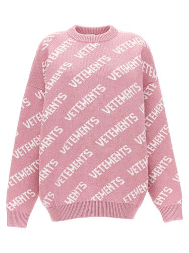 VETEMENTS Lurex Monogram Sweater - VETEMENTS - Modalova