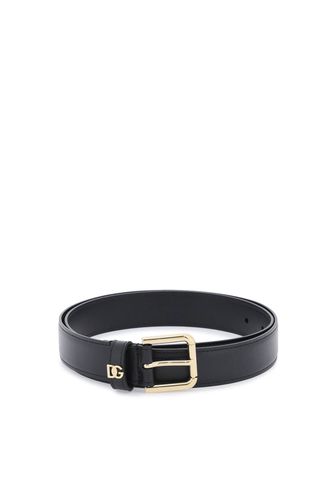 Dg Logo Leather Belt - Dolce & Gabbana - Modalova