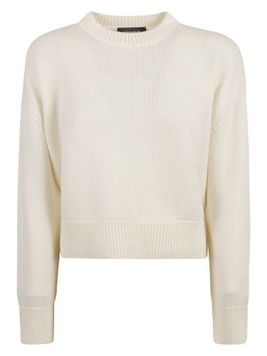 Crew Neck Sweater With Embossed Effect Detail - Fabiana Filippi - Modalova