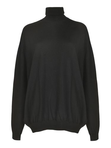 Moschino M Plaque Turtleneck Jumper - Moschino - Modalova