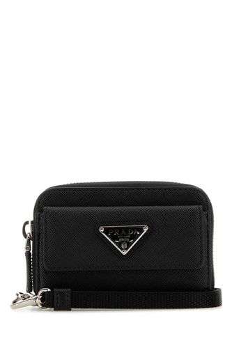 Prada Black Leather Wallet - Prada - Modalova